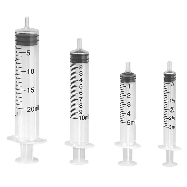 Mediware Disposable syringes with centric Luer adaptor 