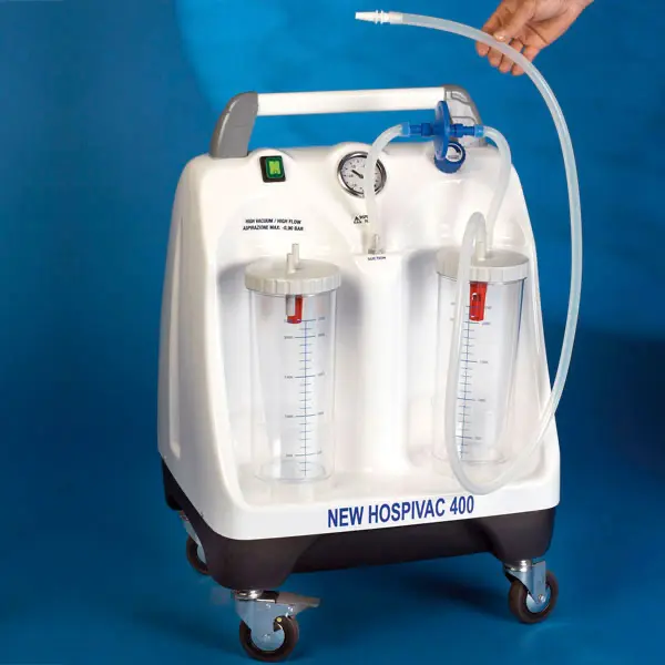 New Hospivac 400 surgical aspirator Hospivac 400 – pro with 2 interchangeable collection jars of 4 ltr. and foot switch